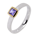 Bague Tansanite partiellement plaquée or 5µ