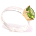 Ring Peridot teilvergoldet 5µ