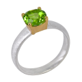 Ring Peridot partly gold-plated 5µ