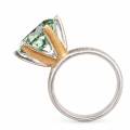 Ring Prasiolith teilvergoldet 5µ