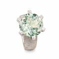 Ring Prasiolith teilvergoldet 5µ