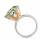 Ring Prasiolith teilvergoldet 5µ