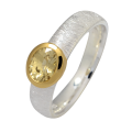 Ring Zirkon teilvergoldet 5µ