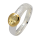 Ring Zirkon teilvergoldet 5µ