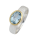 Ring with blue topaz, partly gold-plated 5µ