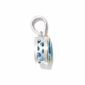 Pendant Blue Topaz partly gold-plated 5µ
