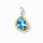 Pendant Blue Topaz partly gold-plated 5µ
