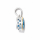 Pendant Blue Topaz partly gold-plated 5µ