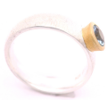Ring Aquamarin teilvergoldet 5µ