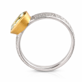 Ring Aquamarin teilvergoldet 5µ