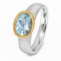 Ring Aquamarin teilvergoldet 5µ