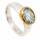 Ring Aquamarin teilvergoldet 5µ