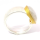 Ring Regenbogenmondstein teilvergoldet 5µ