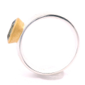 Ring Aquamarin teilvergoldet 5µ