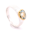 Ring Aquamarin teilvergoldet 5µ