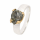 Bague diamant brut partiellement plaquée or 5 µ