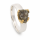 Ring Rohdiamant teilvergoldet 5µ