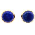 Lapis Lazuli stud earrings - partly gold-plated 5µ