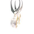 Boucles doreilles Prasiolite, partiellement...