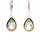 Boucles doreilles Prasiolite, partiellement plaquées or 5µ