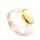 Gold-soldered opal ring with 750 gold