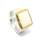 Ring Edelopal goldbelötet mit 750er Gold