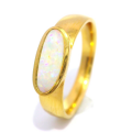 Precious opal ring in 750 gold
