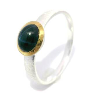 Ring star sapphire partly gold-plated 5µ