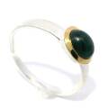 Ring star sapphire partly gold-plated 5µ