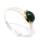 Ring star sapphire partly gold-plated 5µ