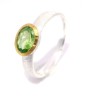 Ring tourmaline partly gold-plated 5µ