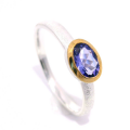 Ring Tansanit teilvergoldet 5µ
