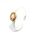 Ring Imperial Topaz partly gold-plated 5µ