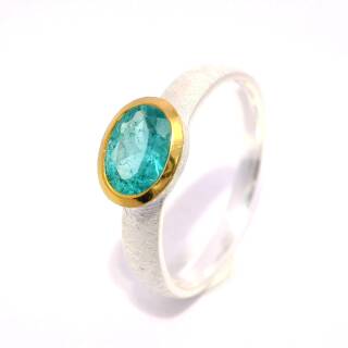 Ring tourmaline partly gold-plated 5µ
