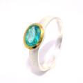 Ring tourmaline partly gold-plated 5µ