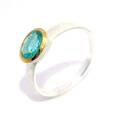 Ring tourmaline partly gold-plated 5µ