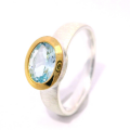 Ring Aquamarin teilvergoldet 5µ