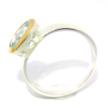 Ring Aquamarin teilvergoldet 5µ