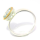 Ring aquamarine partly gold-plated 5µ