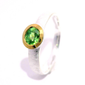 Ring Demantoid teilvergoldet 5µ