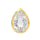 Pendant rock crystal partly gold-plated 5µ