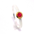 Ring Spinell, teilvergoldet 5µ