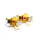 Lab-grown diamond stud earrings, gold-plated 5µ