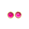 Stud earrings with tourmaline, partly gold-plated 5µ