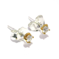 Ohrstecker Diamant Lab Grown 0,06ct F-VS teilvergoldet...