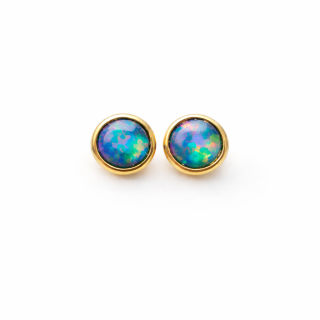 Ohrstecker Edelopal vergoldet 5µ