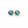 Ohrstecker Edelopal vergoldet 5µ
