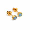 Ohrstecker Edelopal vergoldet 5µ