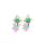 Emerald stud earrings, partly gold-plated 5µ