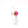 Bague rubis naturel partiellement plaquée or 5 µ